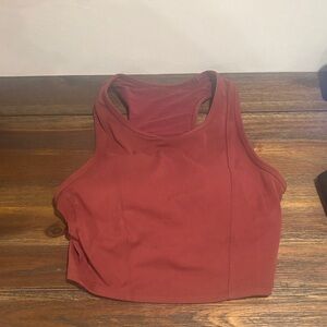 Rust Red Sleeveless sports bra all in motion small